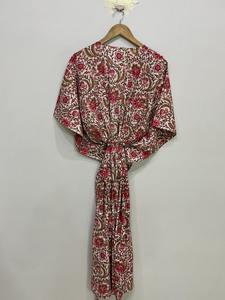 Kaftan court en soie pure, taille unique, ample et confortable pour toutes les tailles, environ 47 pouces, fournisseur d'Inde - Product Image 2