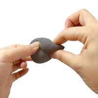 Mélangeur d'éponge de maquillage à base de plantes de coquille de noix de coco avec maquillage biodégradable d'emballage durable