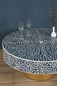 โต๊ะกาแฟสไตล์โบราณฝังกระดูก งานแฮนด์เมด เฟอร์นิเจอร์อินเดียแบบดั้งเดิม สำหรับห้องนั่งเล่น ห้องครัว โรงแรม ในอินเดีย ขายดีที่สุด - Product Image 4