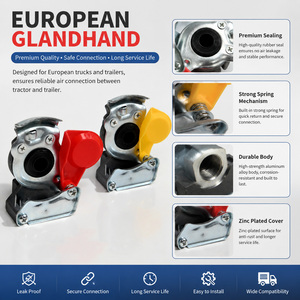 Conector de Manguera <span class=keywords><strong>para</strong></span> Camión <span class=keywords><strong>con</strong></span> Frenos de Aire de Servicio Pesado, Tipo Sellado de Aluminio Rojo y Azul, Acoplamiento GladHand Palm - Product Image 3