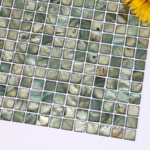 design-azulejos mosaico latón para baño y cocina mosaico metal con incrustaciones mármol blanco y mezcla verde antisalpicaduras - Product Image 4