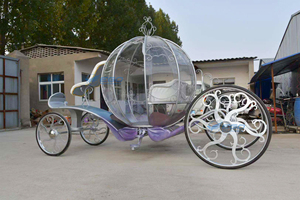 Carruaje de Boda Clásico Romántico Morado de Alta Calidad 2026 en Venta, Último Diseño de Carruaje Turístico Tipo Calabaza en Venta - Product Image 6