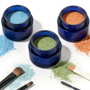 Vente en gros de pots en verre à large ouverture de 20g, 30g, 50g avec couvercle en plastique pour crème cosmétique, pots en verre vides pour soins de la peau, pots pour gommage corporel - Product Image 5