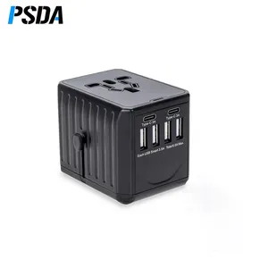 Psda Internationale Universele Adapter Usb Oplader Stopcontacten Stopcontacten Type C Stekker Adapter Converter Eu Us Uk Au