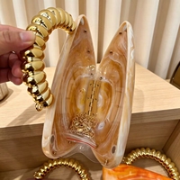 Sac à main pochette en acrylique imprimé marbre, dernière nouveauté, vente directe usine Guangzhou 2026
