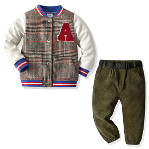 Vêtements d'hiver décontractés pour bébés et enfants, ensembles de vêtements pour garçons, manteaux et pantalons, design chinois - Product Image 1