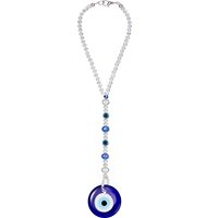 Attrape-rêves en cristal de quartz transparent motif hibou, avec œil bleu, boule miroir en forme de diamant, décoration pendentif