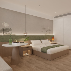 Conjunto de muebles de dormitorio de hotel de <span class=keywords><strong>cinco</strong></span> estrellas de madera maciza personalizado directo de fábrica moderno con muebles de dormitorio de sala de estar - Product Image 1