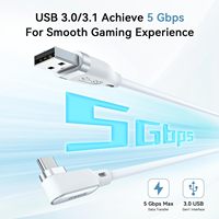 Câble de liaison de 5 m (16 pieds) avec port de charge pour Meta Quest 3/3S/Pico 4 PCVR/SteamVR. Câble de liaison USB 3.0 vers USB C 5 Gbps Super Rapide