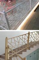 Rampe d'escalier en métal de style géométrique découpé au laser