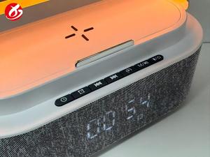 S305 Kreativer Kabelloser RGB-Licht Tragbarer Bluetooth Desktop-Lautsprecher mit <span class=keywords><strong>15W</strong></span> Kabelloser Telefonladestation und Wecker - Product Image 6