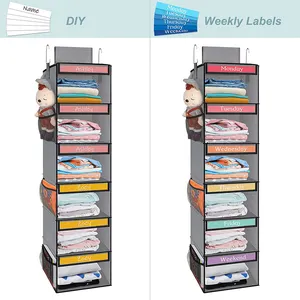 Oxford Doek 6-plank Hangende Kast Organizer Opvouwbare Hangende Wekelijkse Kast Opslag Planken Van Kledingkast