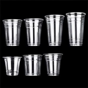 แก้วพลาสติก PET แบบใช้แล้วทิ้ง ขนาด 12oz 16oz 24oz  ผนังเดี่ยว  ใส  เป็นมิตรกับสิ่งแวดล้อม พร้อมฝาปิด สำหรับเครื่องดื่ม กาแฟเย็น สมูทตี้ น้ำผลไม้ ชา - Product Image 2