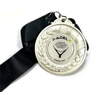 3D Nice List Custom Miraculous Kampioenschap Tennis Metal Sliver Medailles Sport Met Logo 'S Ondersteuning