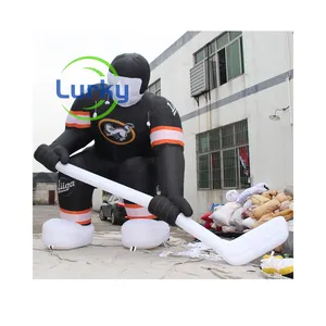 Hot Sale China Factory Made Huge Inflatable Cartoon Character Outdoor Giant Inflatable Ice Hockey Player