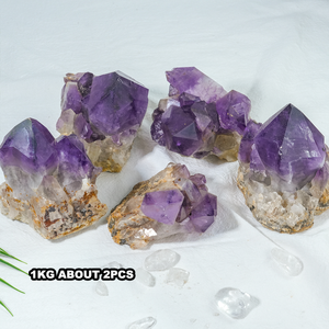 Tinh thể thạch anh nguyên liệu tự nhiên cụm cụm tinh thể druzy lấp lánh cho thiền chữa bệnh thạch anh tím tinh thể Cụm - Product Image 4