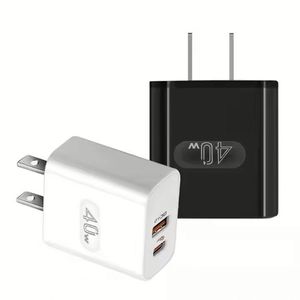 Chargeur mural rapide à double port USB Type-C PD QC3.0 et 4.0, adaptateur de charge rapide 40W pour smartphones - Product Image 1