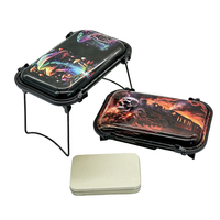 Kit de fumage portable multi-designs avec plateau roulant et couvercles, accessoires pour fumeurs, plateau en plastique avec couvercle, ensemble de fumage