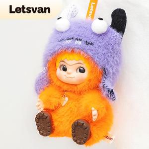 Letsvan Wakuku Fun Party Series Fuzzy Trendy Figurines en peluche ABS PVC Boîte aveugle Porte-clés Mystère Collection <span class=keywords><strong>Cadeau</strong></span> Suspendu - Product Image 2