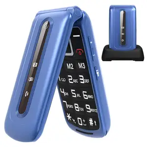 Tela GSM LCD 2G Bluetooth para idosos, alta qualidade, 2G, flip, OEM, tela de 2.4 ''