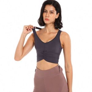 เสื้อกล้ามครอปท็อปผู้หญิงไซส์ใหญ่ คอวี แบบรัดรูป สำหรับโยคะและออกกำลังกาย รุ่นเซ็กซี่ สีนู้ด ปี 2022 ขายส่ง - Product Image 1