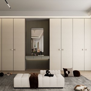 Modern Simple Full Wall <b>Wardrobe</b> 304 Stainless Steel Custom Size Home Use - Product Image 1