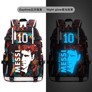 FDO Cartoon <b>Backpack</b> Messi Ronaldo 36-57L Large Capacity <b>Waterproof</b> Sports Bag For Students Unisex - Product Image 3