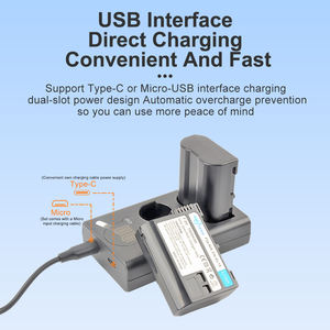<span class=keywords><strong>Chargeur</strong></span> double rapide intelligent RingTeam 8.4V 0.7A avec écran LCD USB-C pour <span class=keywords><strong>batterie</strong></span> EN-EL15 ENEL15 pour <span class=keywords><strong>Nikon</strong></span> Z5 Z6 Z7II <span class=keywords><strong>D7000</strong></span> D610 - Product Image 2