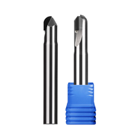 Outils de CNC en alliage dur d'acier au tungstène Fraise à nez sphérique PCD et mèches de gravure au diamant polycristallin Support personnalisé OEM