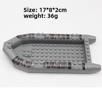 Blocs de construction en plastique pour bateaux, vente en gros transfrontalière, 40 pièces, jouet DIY X009 Bateau d'assaut X003 Navire de patrouille J089CD