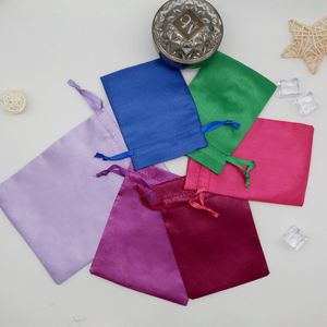 8*11cm Silk Satin Drawstring <b>Gift</b> Satin <b>Bags</b> Pouch for Candy <b>Wedding</b> Party Favor Coffee Beans Storage and Packaging - Product Image 6