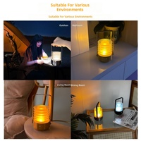 Lampe de table rechargeable au design portable, sans fil, à intensité variable, alimentée par batterie, petite lampe de bureau avec commande tactile pour l'extérieur et l'intérieur