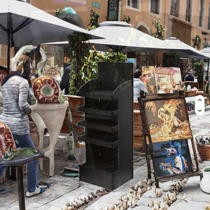 Espositore per Cappelli Moderno ed Ecologico di Lusso, Nero, Personalizzabile, Certificato ISO9001, Facile Montaggio, Scaffali da Terra - Product Image 3