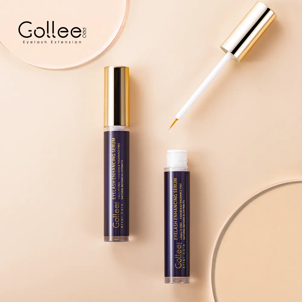 Supplier Eyelash Growth Serum Gollee MSDS Nutrient Solution Safe for Lash Extension Liquid Longer and Thicker Natural OEM & ODM