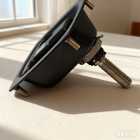 Serrure de panneau Alliage de zinc Véhicule robuste Serrure de queue de baleine noire Poignée en T à compression avec clé de serrure de porte carrée pliante centrale