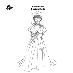 שמלת כלה נשים אופנה שמלות כלה מותאמות אישית שמלות כלה בהתאמה אישית - Product Image 1