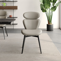 Chaise de salle à manger en cuir PU, décoration personnalisée pour la maison, best-seller, avec structure en acier carbone, à prix avantageux