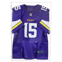 Vitrine moderne pliable en acrylique de 3 mm pour maillots, personnalisable, avec protection anti-poussière, murale, montage facile pour vêtements de sport