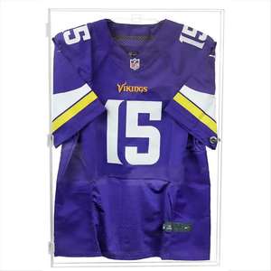 Vitrine moderne pliable en acrylique de 3 mm pour maillots, personnalisable, avec protection anti-poussière, murale, montage facile pour vêtements de sport - Product Image 2