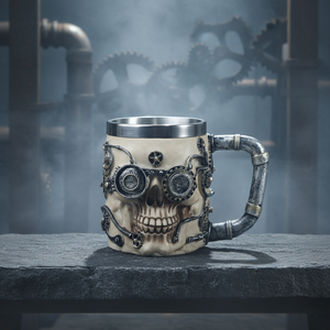 Nuove imitazioni boccale di birra in legno tazza <span class=keywords><strong>da</strong></span> caffè vichinga Vintage fodera in metallo in acciaio inossidabile tazza <span class=keywords><strong>da</strong></span> tè in resina personalizzata 3d di grande capacità - Product Image 4