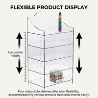 Support de présentation de cigarettes en acrylique personnalisé, petit, pour comptoir, organisateur de magasin de détail