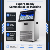 Machine à glaçons professionnelle en acier inoxydable, neuve, pour comptoir, électrique, fabrication de glaçons en cubes, vente en gros d'usine
