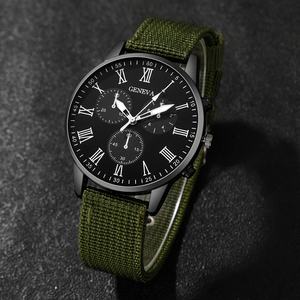 6310 4 шт./комплект, мужские Модные кварцевые часы с зеленым нейлоновым ремешком - Product Image 2