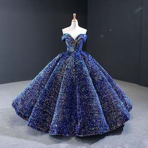 Sws593 Skly Blue Baljurk Galajurk Quinceanera Jurk Sweetheart Kralen 3d Bloemen Formele Jurken Vestidos De 15 - Product Image 4