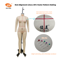 Maniquí de Costura Profesional JUNMEI, Talla Europea 42, Cuerpo Completo, Fabricado en Fibra de Vidrio Resistente para Diseñadores y Sastres