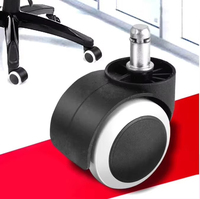 Roue de chaise de bureau au design moderne roulettes de meubles de 2 pouces frein pivotant personnalisable en plastique PU pour salle de bain vente en gros