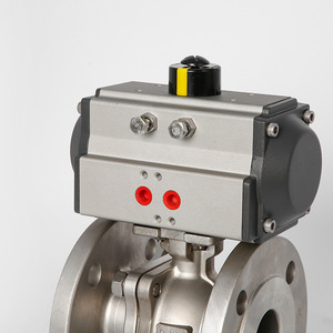 Válvula de bola neumática de acero inoxidable 304 con brida DN50 PN40 para control de agua - Product Image 2