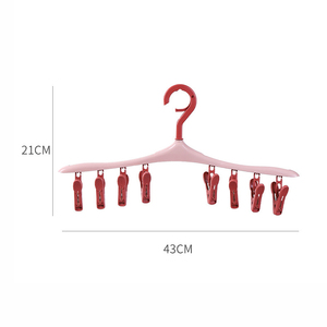 2024 dernière vente ménage sous-vêtements cintres 8 clips vêtements chaussettes étendoir clips cintre populaire cintre pour chaussettes - Product Image 3