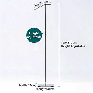 Estante de Almacenamiento de Ropa, Perchero de Exhibición, Perchero Lateral de Acero Inoxidable para Colgar Ropa, Perchero para Sala de Estar - Product Image 6