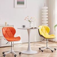 Chaise d'ordinateur en acier pour bureau à domicile, dossier réglable en hauteur, style nordique, chaise sans cadre/relax pour chambre, balcon, coiffeuse